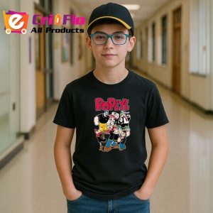 Tricou Popeye marinarul puternic care iubeste spanacul, Copii | Dama | Barbat , tricou negru