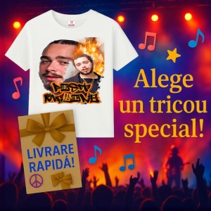 Tricou Post Malone - Flames Style, muzica POP, Dama | Barbat | Copii - Img 7
