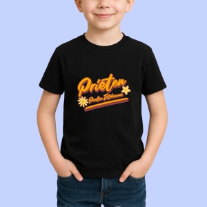Tricou Prieten pentru totdeauna Negru, Copii | Dama | Barbat