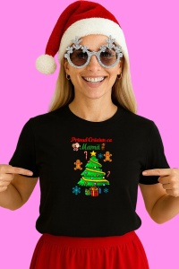 Tricou Primul Craciun Ca Mama 2, din bumbac 100% Copii | Dama | Barbat - Img 2