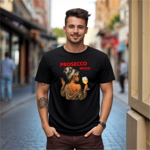 Tricou Prosecco mood Negru, Copii | Dama | Barbat - Img 10