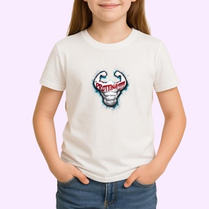 Tricou Protein Muschi Text Alb, Copii | Dama | Barbat - Img 2