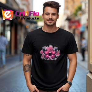 Tricou Psalm 139 fluture roz cu text religios inspirational Copii | Dama | Barbat Barbat - Img 17