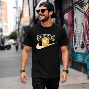 Tricou Psyduck Pokemon Bej Logo Minimalist Urban Street Design, din bumbac 100%, tricou negru, Copii | Dama | Barbat - Img 5
