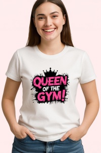 Tricou Queen Of The Gym Roz Femei, Copii | Dama | Barbat - Img 4