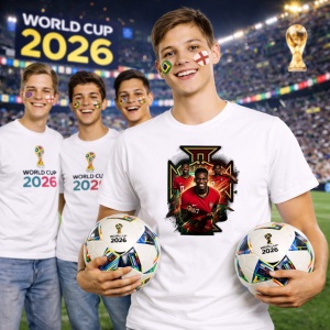 Tricou Rafael Leao World Cup Fifa 2026 V5, din bumbac 100%, tricou alb, Copii | Dama | Barbat - Img 7