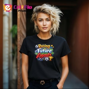 Tricou Raising Future Legends Copii Fotbal Minge V1, din bumbac 100%, tricou negru Dama | Barbat - Img 4