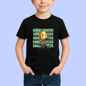 Tricou Ramai Sanatos Mergi Sanatos fii fericit Negru, Artboard 1 Negru, Copii | Dama | Barbat
