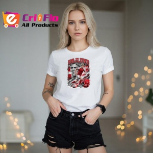 Tricou Rasmus Hojlund Danemarca Atacant United Fotbal, din bumbac 100% , tricou alb pentru Copii | Dama | Barbat - Img 7