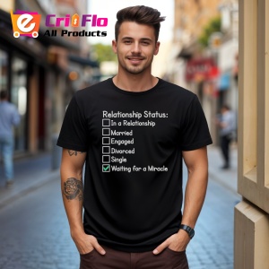 Tricou Relationship Status Funny, din bumbac 100%, tricou negru, Dama | Barbat - Img 3