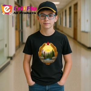 Tricou Republica Socialista Romania, Copii | Dama | Barbat , tricou negru - Img 5