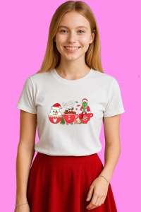 Tricou Retro Grinch Believe Christmas, din bumbac 100%, tricou alb, Copii | Dama | Barbat - Img 4