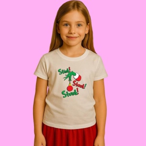 Tricou Retro Grinch Season, din bumbac 100%, tricou alb, Copii | Dama | Barbat