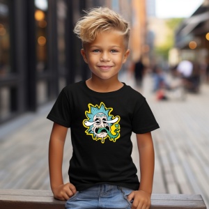 Tricou Rick Gangsta Tricou Negru - Copii | Dama | Barbat - Img 2