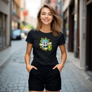 Tricou Rick Gangsta Tricou Negru - Copii | Dama | Barbat - Img 3