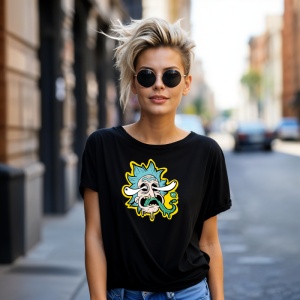 Tricou Rick Gangsta Tricou Negru - Copii | Dama | Barbat - Img 8