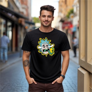 Tricou Rick Gangsta Tricou Negru - Copii | Dama | Barbat - Img 9