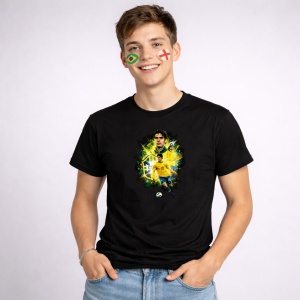 Tricou Ronaldo Nazario Brazil World Cup Fifa 2026, din bumbac 100%, tricou negru, Copii | Dama | Barbat