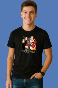 Tricou Santa With Lantern, din bumbac 100% Copii | Dama | Barbat - Img 2