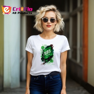 Tricou Saudi Arabia Steag Splash Art, Copii | Dama | Barbat