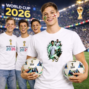 Tricou Saudi Arabia World Cup Fifa 2026 V4, din bumbac 100%, tricou alb, Copii | Dama | Barbat - Img 7