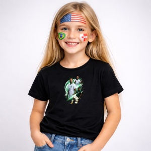 Tricou Saudi Arabia World Cup Fifa 2026 V4, din bumbac 100%, tricou negru, Copii | Dama | Barbat - Img 2