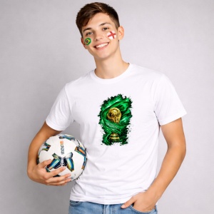 Tricou Saudi World Cup Fifa 2026, din bumbac 100%, tricou alb, Copii | Dama | Barbat