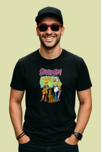 Tricou Scooby doo mistere rezolvate de prieteni si un caine vorbitor, Copii | Dama | Barbat , tricou negru - Img 3