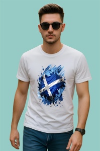 Tricou Scotland Steag Splash Art, Copii | Dama | Barbat - Img 2