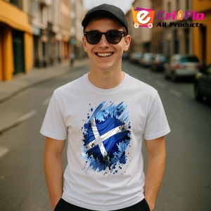 Tricou Scotland Steag Splash Art, Copii | Dama | Barbat - Img 6