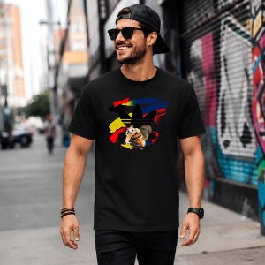 Tricou Scrat Veverita Ice Age Logo Colorat Urban Street Design, din bumbac 100%, tricou negru, Copii | Dama | Barbat - Img 5