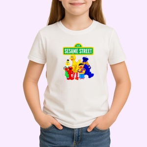 Tricou sesame street emisiune educativa cu papusi colorate si personaje haioase, Copii | Dama | Barbat
