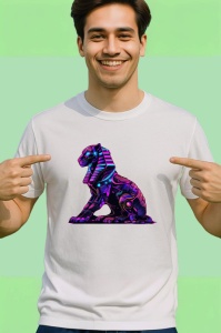 Tricou Sfinx egiptean stil neon pop art Copii | Dama | Barbat - Img 2