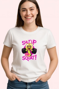 Tricou Shut Up And Squat Roz Haltere, Copii | Dama | Barbat - Img 4