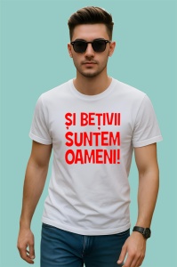 Tricou si betivii suntem oameni mesaj comic, Copii | Dama | Barbat - Img 2