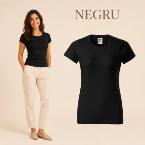 Tricou simplu damă, clasic lejer basic pentru femei | 44 de culori disponibile XS - 2XL - Img 14
