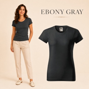 Tricou simplu damă, clasic lejer basic pentru femei | 44 de culori disponibile XS - 2XL - Img 24