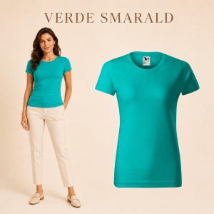 Tricou simplu damă, clasic lejer basic pentru femei | 44 de culori disponibile XS - 2XL - Img 54
