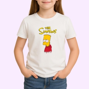 Tricou simpson bart cu privire ironica si bluza rosie stil horror, Copii | Dama | Barbat