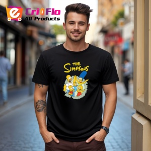 Tricou Simpson familia reunita ridicand mainile in semn de victorie, Copii | Dama | Barbat , tricou negru - Img 10