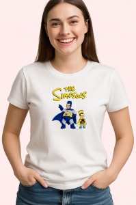 Tricou simpson homer si bart costumati ca supereroi gata de actiune, Copii | Dama | Barbat - Img 4