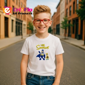 Tricou simpson homer si bart costumati ca supereroi gata de actiune, Copii | Dama | Barbat