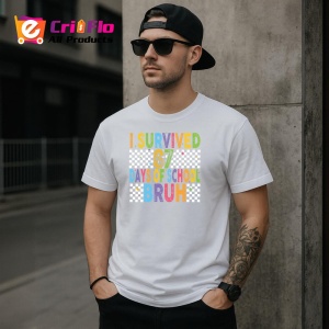 Tricou SIX SEVEN 67 Am Supravietuit Scolii Color, din bumbac 100%, tricou alb, Copii | Dama | Barbat