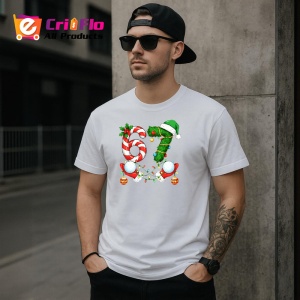 Tricou SIX SEVEN 67 Decor Craciun Verde, din bumbac 100%, tricou alb, Copii | Dama | Barbat - Img 2