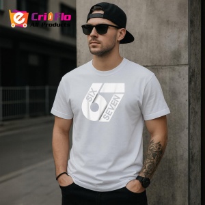 Tricou SIX SEVEN 67 Logo Elegant Alb, din bumbac 100%, tricou alb, Copii | Dama | Barbat