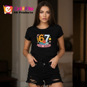 Tricou SIX SEVEN 67 Scoala Mere, din bumbac 100%, tricou negru, Copii | Dama | Barbat - Img 3