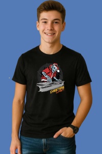 Tricou Skeleton Dj Santa, din bumbac 100% Copii | Dama | Barbat