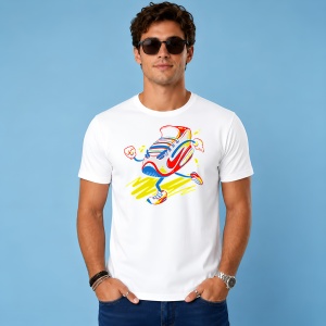 Tricou Sneaker Character Mergand Ilustratie Amuzanta Urban Street Style, din bumbac 100% Copii | Dama | Barbat - Img 3