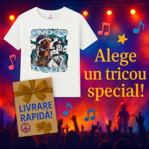 Tricou Snoop Dogg - Blue & White Throwback, muzica Not Applicable, Dama | Barbat | Copii - Img 6