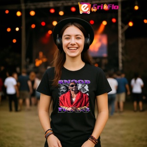 Tricou Snoop Dogg - Red Jacket, muzica Hip-Hop (Gangsta Rap), Dama | Barbat | Copii, Culoare Negru - Img 5